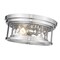 Z-Lite Clarion 2 Light Flush Mount, Polished Nickel & Inner Clear Water & Outer Clear 493F2-PN - alternate 4